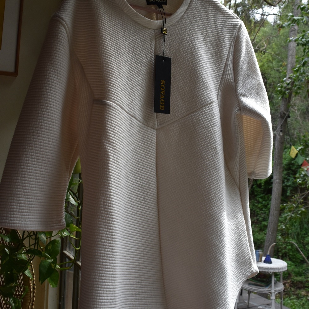 SOVAGE Oversized Cream Ribbed Shirt Large - w/ tag